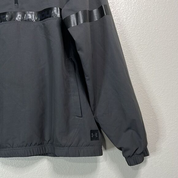 Under Armour Men's Large Gray Half Zip Pullover Athletic Sweatshirt - Picture 3 of 9